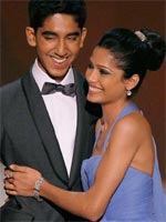Dev Patel and Freida Pinto at the 2008 Screen Actors Guild Awards