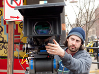 Jason Reitman on the set of Up in the Air