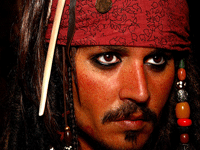 Johnny Depp in Pirates of the Caribbean