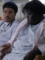 (from left) Lenny Kravitz and Gabourey Sidibe in Precious